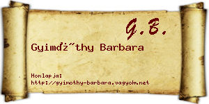 Gyimóthy Barbara névjegykártya
